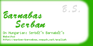 barnabas serban business card